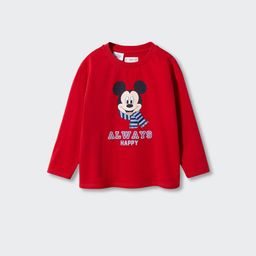 Mango Kids Boys Pure Cotton Mickey Mouse Printed T-shirt-image-30