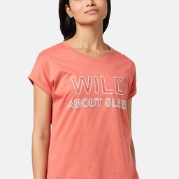 Dreamz by Pantaloons Women Typography Printed Cotton Lounge T-shirt-picture-32