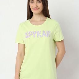 SPYKAR Women Typography Printed Round Neck Cotton T-shirt-picture-39