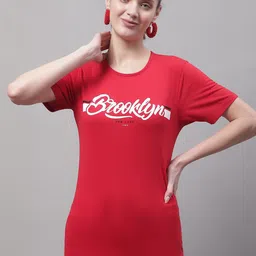 VIMAL JONNEY Typography Printed Round Neck Cotton T-shirt-image-91