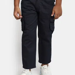 V-Mart Boys Mid Rise Plain Cotton Cargos-image-27