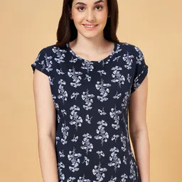 Dreamz by Pantaloons Floral Printed Cotton Lounge T-Shirts-picture-29