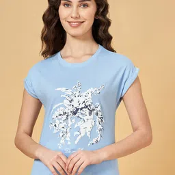 Dreamz by Pantaloons Printed Pure Cotton Lounge Tshirts-picture-11