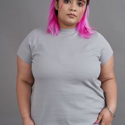 SPIRIT ANIMAL Women Plus Size Grey Solid Lounge T-Shirt-picture-13