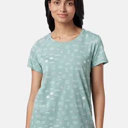 Dreamz by Pantaloons Women Printed Cotton Lounge Tshirts-image-118