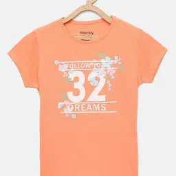mackly Girls Typography Printed Pure Cotton Lounge Tshirts-picture-47