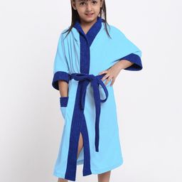 Creeva Solid Hooded Bath Robe-9