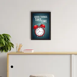 eCraftIndia Grey & White Motivational Quote Satin Framed UV Wall Art Painting-image-9