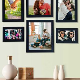 Art Street Set Of 6 Black Solid Photo Frames-58