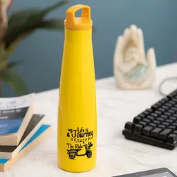 CLAY CRAFT Vacbott Yellow Printed Stainless Steel Double Wall Vacuum Water Bottle 700ml-image-47
