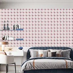 Dakshya Industries Red & Brown Printed Self-Adhesive Wallpaper-91