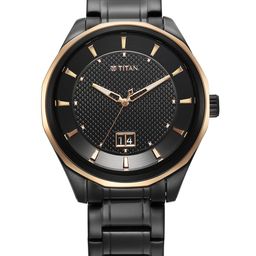 Titan Men Dial & Stainless Steel Bracelet Style Straps Analogue Watch 1829KM04-picture-26