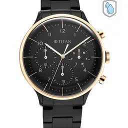 Titan Men Dial & Stainless Steel Bracelet Style Straps Analogue Watch 90102KM01-47