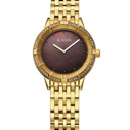 Titan Women Titan Glamour Phase 2 Dial & Stainless Steel Straps Analogue Watch 95316YM01-21