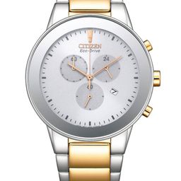 Citizen Men Embellished Stainless Steel Straps Analogue Watch AT2244-84A-39