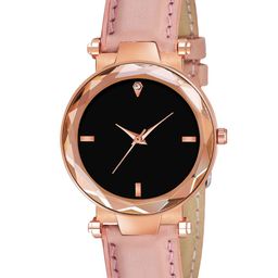 SWADESI STUFF Women Embellished Dial & Leather Straps Analogue Watch GENEVA LEATHER PINK-image-78