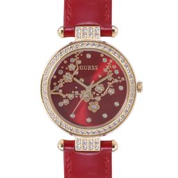 GUESS Women Terrace Embellished Dial & Leather Straps Analogue Watch GW0435L1-image-109