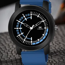 IIK COLLECTION Men Round Dial Adjustable Flexible Silicon Strap Watch-IIK-975M-15