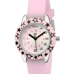 Kool Kidz Unisex Kids Pink Patterned Dial & Pink Straps Analogue Watch DMK 047 PK 01-15
