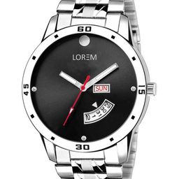LOREM Men Dial & Stainless Steel Bracelet Style Straps Analogue Watch LR104-A-26