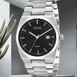 LOREM Men Dial & Stainless Steel Bracelet Style Straps Analogue Watch LR158-image-75