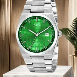 LOREM Men Dial & Stainless Steel Bracelet Style Straps Analogue Watch LR160-image-76