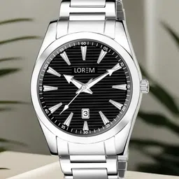 LOREM Men Dial & Stainless Steel Bracelet Style Straps Analogue Watch LR148-C-26