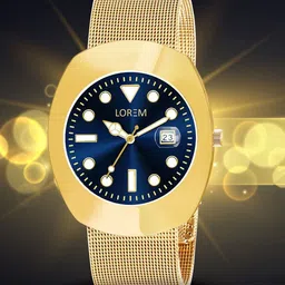 LOREM Men Dial & Stainless Steel Bracelet Style Straps Analogue Watch LR139-A-96