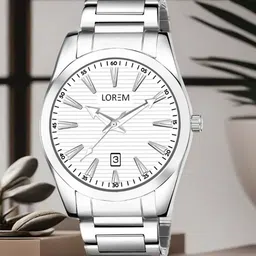 LOREM Men Dial & Stainless Steel Bracelet Style Straps Analogue Watch LR152-B-46