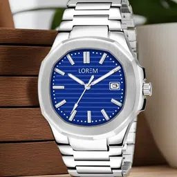 LOREM Men Dial & Stainless Steel Bracelet Style Straps Analogue Watch LR145-B-40