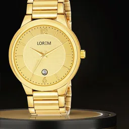 LOREM Men Dial & Stainless Steel Bracelet Style Straps Analogue Watch LR137-A-23