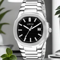 LOREM Men Dial & Stainless Steel Bracelet Style Straps Analogue Watch LR144-C-46