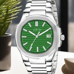 LOREM Men Dial & Stainless Steel Bracelet Style Straps Analogue Watch LR146-C-63