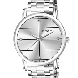 LOREM Men Dial & Stainless Steel Bracelet Style Straps Analogue Watch LR119-B-9