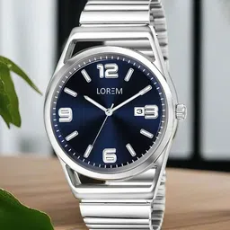 LOREM Men Dial & Stainless Steel Bracelet Style Straps Analogue Watch LR154-B-25