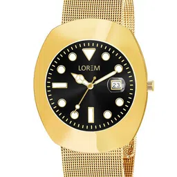 LOREM Men Dial & Stainless Steel Bracelet Style Straps Analogue Watch LR138-B-98