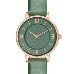 PERCLUTION ENTERPRISE Women Green Dial & Straps Analogue Wrist Watch PE393-12