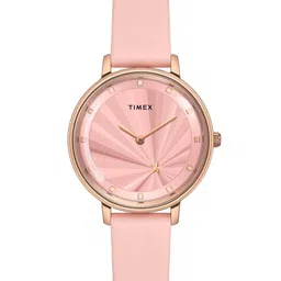 Timex Women Mother of Pearl Dial & Leather Straps Analogue Watch TWEL19100-image-34