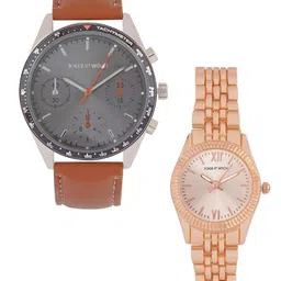 JOKER & WITCH His and Her Stainless Steel Analogue Watches JWJCW411-image-48
