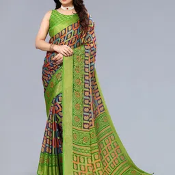 Winza Designer Paisley Zari Poly Chiffon Dharmavaram Saree-image-31