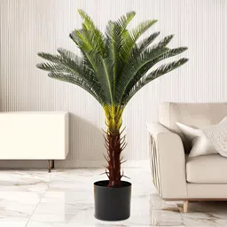 The Better Home Green Artificial Sago Cycas Plant With Pot-55