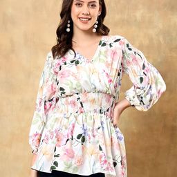 ANGITA Floral Print Kimono Sleeve Wrap Top-picture-53