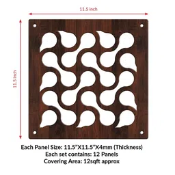 RANDOM Brown Geometric Window Blinds image 5