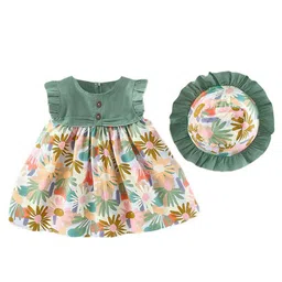 StyleCast x Revolte Girls Floral Print Fit & Flare Dress With Hat-picture-54