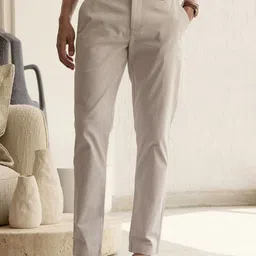 Andamen Men Signature Core Ultra Easy Wash Mid-Rise Cotton Chinos Trouser-image-65