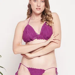 NIMRA FASHION Self Design Swim Bikini Set-image-92