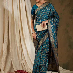 SHADOW & SAINING Woven Design Zari Banarasi Saree-image-84
