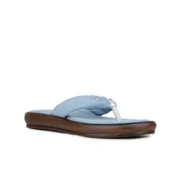 Inc 5 Women Blue & Brown Casual T-Strap Flats image 2