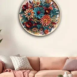 OLIVE TRE Blue & Red Wooden Wall Hangings-image-70