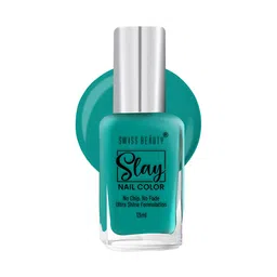 SWISS BEAUTY Slay Ultra Shine Formulation Nail Colour 13ml - Sea Deep Blue 78-86